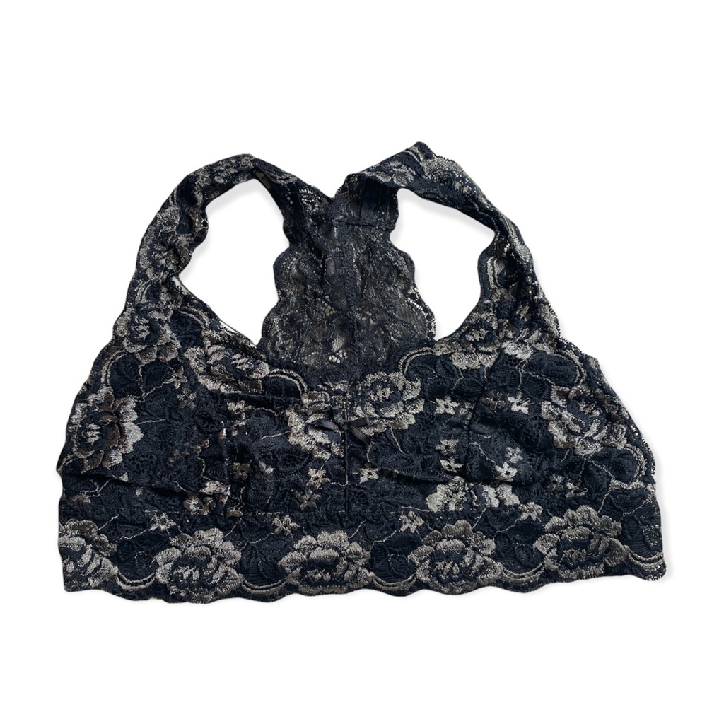 Black lace bralette 2X
